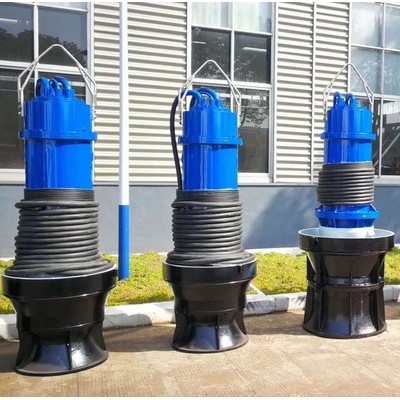 **晟光QZB潜水轴流泵350QHB40-90KW潜水混流泵井筒式轴流泵市政排放污水和雨水收集不锈钢叶轮轴流泵图5