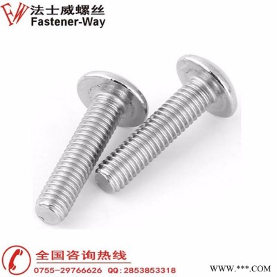 大扁头螺丝304不锈钢螺丝蘑菇头机螺丝扁头螺栓大头螺丝M3*5图2