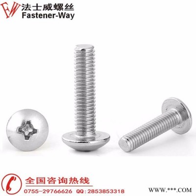 大扁头螺丝304不锈钢螺丝蘑菇头机螺丝扁头螺栓大头螺丝M3*5图5