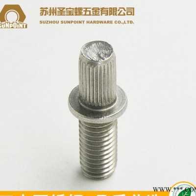不锈钢 304HC 非标定制 滚花螺丝 手拧螺丝 直纹 台阶 连接螺钉不锈钢螺丝不锈钢滚花螺丝图3