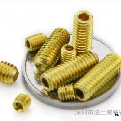 黄铜机米螺丝M3*6进口铜无头内六角紧定顶丝止付DIN913图3