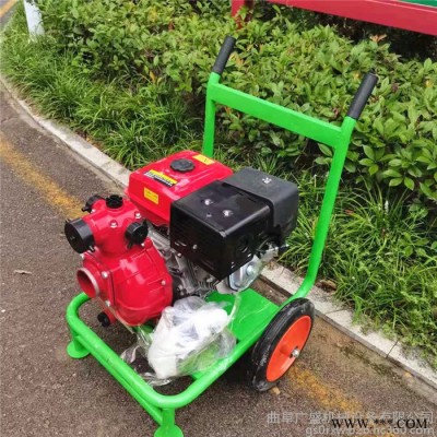 广盛   手拉启动便携式汽油自吸泵  双叶轮消防水泵 防汛柴油抽水泵图5