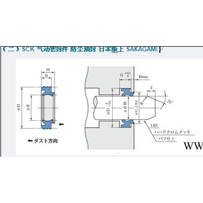 供应日本SCK-105SCK  气动密封件  防尘油封图2