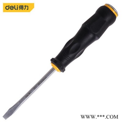 得力工具DL6270041 一字橡塑柄穿心螺丝批螺丝刀厂家直供图1