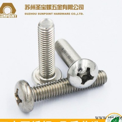 304不锈钢 GB818-85十字盘头螺丝 电子螺钉 精密螺丝 M4/5/6不锈钢螺不锈钢盘头螺丝