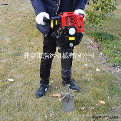 山东曲阜浩运机械叶轮果林移栽挖取幼苗动力强劲性能稳定可靠汽油手提铲式挖树机图3
