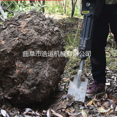 山东曲阜浩运机械叶轮果林移栽挖取幼苗动力强劲性能稳定可靠汽油手提铲式挖树机图5