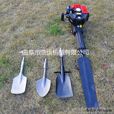 山东曲阜浩运机械叶轮果林移栽挖取幼苗动力强劲性能稳定可靠汽油手提铲式挖树机图2