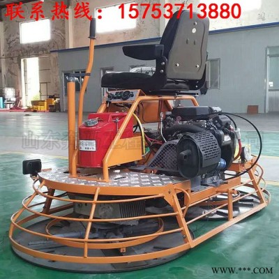 河北邯郸双叶轮宽1米驾驶式抹平机一盏茶的功夫工程就**收工了5kw常柴奔马座驾抹光机图1