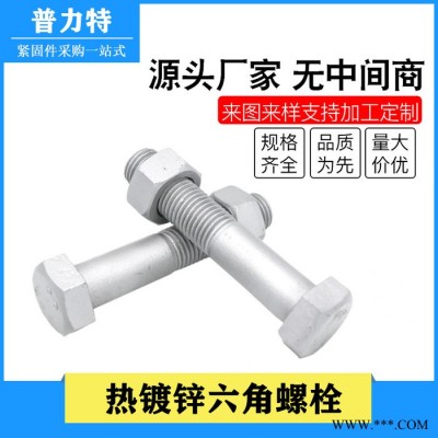 普力特热镀锌螺栓厂家批发热镀锌外六角螺丝规格齐全可加工定制图4