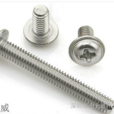 M2*2不锈钢圆头自带垫螺丝 DIN968带平垫十字槽螺钉图1
