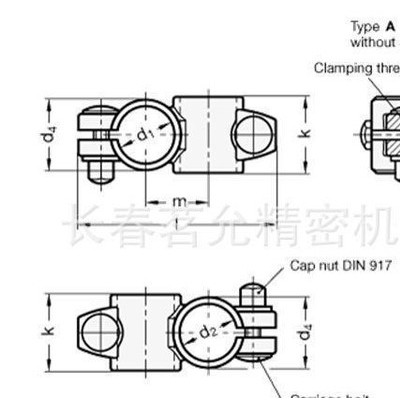 冈特双向管夹头GN 132.5 双向管夹头厂家，不带密封件，带密封件图3