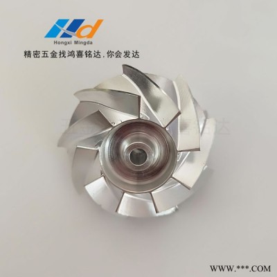 精密五金CNC电机叶轮加工厂家，精度0.01，日产能15000个，高速电机风叶加工图2