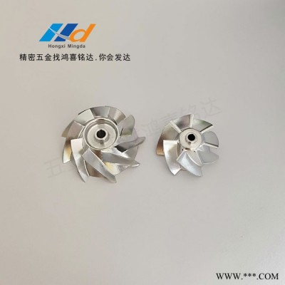 精密五金CNC电机叶轮加工厂家，精度0.01，日产能15000个，高速电机风叶加工图4