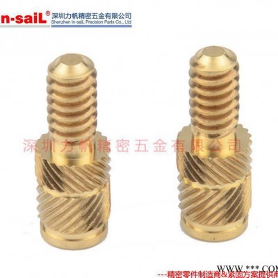 热熔滚花螺钉 超声波埋置用铜螺丝 耐腐蚀 热熔铜嵌件图3