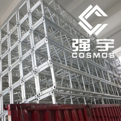 供应铝合金舞台桁架400*400铝合金灯光架螺丝架龙门架Truss架国标铝合金目字方通架铝合金大桁架 螺丝架**图5