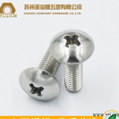不锈钢304 JISB1111T十字大扁头机螺钉 伞头电子小螺丝 M5/6/8图3