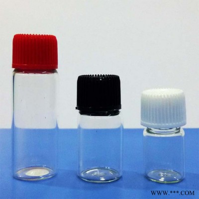 现货批发3ML螺丝口玻璃瓶密封瓶子可装液体配套 多颜色塑料盖选择 欢迎订单生产图3