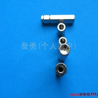 供应铜柱 六角铜柱 H59六角黄铜柱 东莞六角铜柱 深圳六角黄铜柱 电脑螺丝 表面镀镍六角铜柱图2