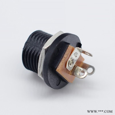 纽系DC-021 DC直流电源插座 防水5521 dc-021m外拧螺丝防水帽 5.5*2.5三脚焊线图2