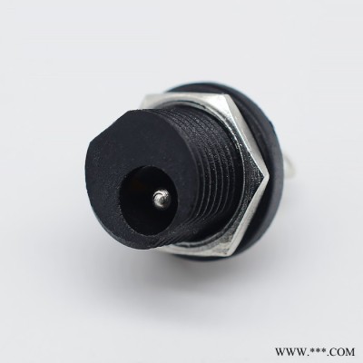 纽系DC-021 DC直流电源插座 防水5521 dc-021m外拧螺丝防水帽 5.5*2.5三脚焊线图1