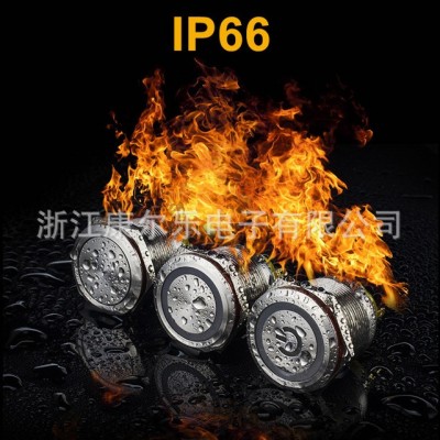康尔乐10mm高头焊脚自复  自复自锁防水小型圆形电源螺丝脚不锈钢防水开关 金属按钮开关图3
