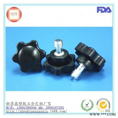 摄影支架配件胶头螺丝  25mm梅花可调支架螺丝 六角塑料手柄螺丝图3