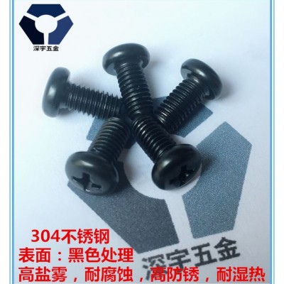 304黑色不锈钢螺丝/高盐雾黑锌螺丝/LED螺丝/耐腐蚀达克罗图2
