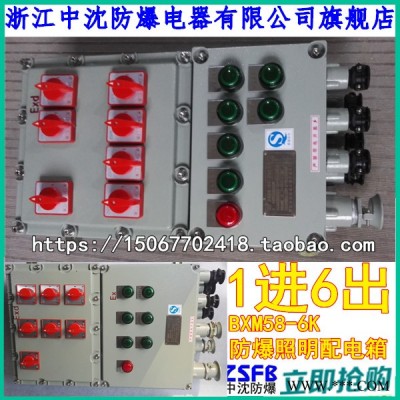 中沈防爆BXM58-6K防爆照明配电箱 1进6出防爆照明开关箱EXdeIIBT5 配电箱防爆型图3