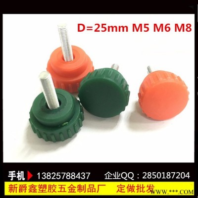 新爵鑫塑料手柄螺丝注塑生产 M6手拧螺丝注塑加工图2