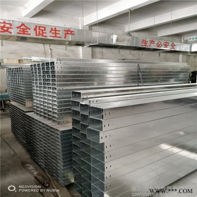 深圳龙岗200*100*1.0 槽式镀锌线槽 **配电箱走线桥架 电箱电线走线槽 广东电缆桥架公司图5