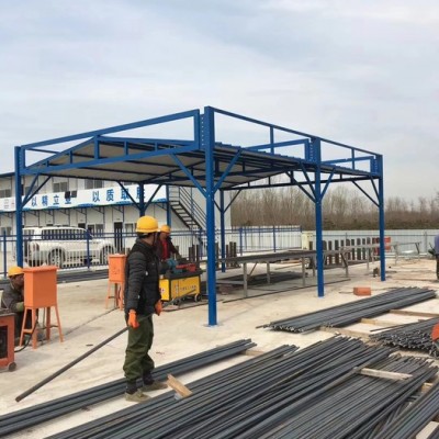 厂家供应钢筋棚配 配电箱防护棚 安全通道组装式新型 双立柱钢筋棚厂家 配电房防护棚图8