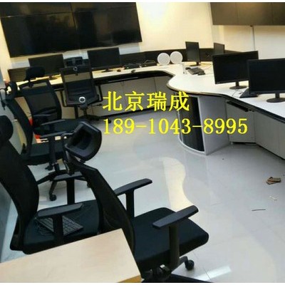 高端专业喷漆木面操作台 监控台工作台机柜 控制柜 豪华监控调度柜厂家图4