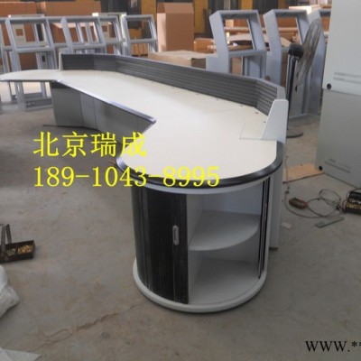 高端专业喷漆木面操作台监控台工作台机柜控制柜 豪华监控调度柜厂家直供图6