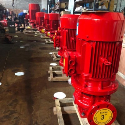 酒泉消防泵供应商XBD80-13.9-22KW 立式消火栓泵 喷淋泵 控制柜图3