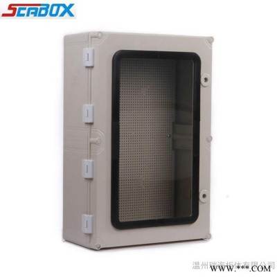 【SCABOX品牌】600*400*195mm户外PC透明防水配电箱 电源接线箱图2