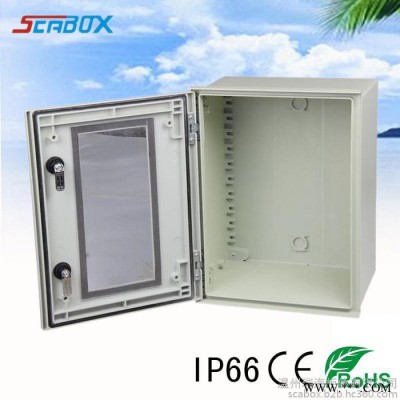 高强度配电箱400*300*200mm IP66玻璃门 防水玻璃纤维箱图2