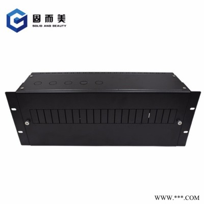 固而美GEM-A227-GEM02A4u机柜配电单元箱机架式列头柜PDU模块单联配电箱外壳钣金定制加工设计