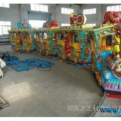 轨道小火车轨道火车新款电瓶游乐设备广场轨道控制柜小火车厂家图2