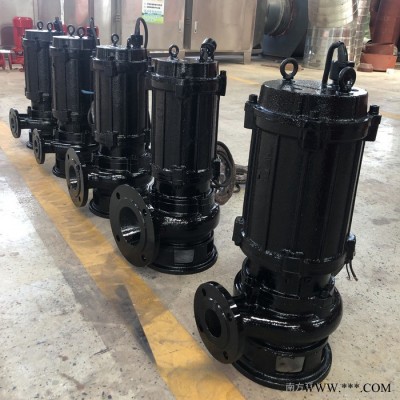 南方380V排污泵 2寸口径带搅刀抽水泵1.5KW配套控制柜带浮球厂家批发图3