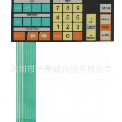 【薄膜开关】加工制作数字按键板，电器控制面板、薄膜开关图2