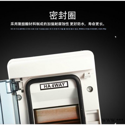 品誉塑料配电箱HA-4回路防水防尘布线箱户外监控箱空气开关盒明装ip65图3