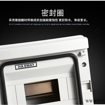 品誉HA-8回路户外防水配电箱家用塑料明装回路箱布线箱空气开关盒ip65图5