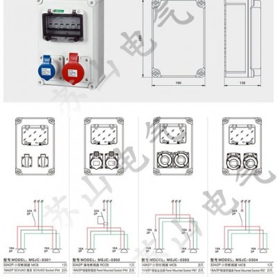 工业防水组合插座检修箱电源照明动力配电箱塑料插座箱控制箱防水插座箱图2