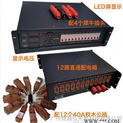 煜昌弘YCH-1212L电源箱 12路电源直通箱 12路40A配电箱 供电箱 12路电源直通箱图2