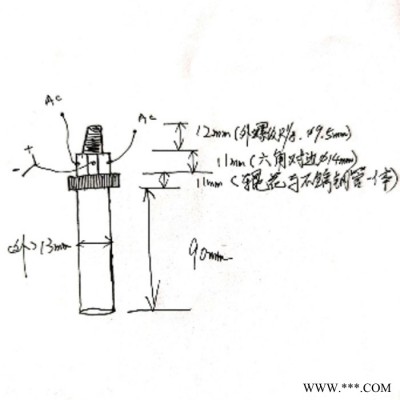小型热风发热管  绕线机热风加热管工业设备机械配件加热管割纱机图5