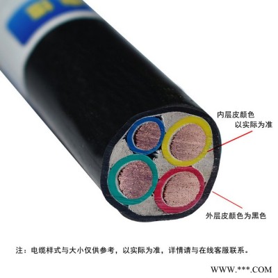 金环宇电缆 vvr电缆 a类阻燃电线电缆ZA-VVR 3X10+1X6平方图3