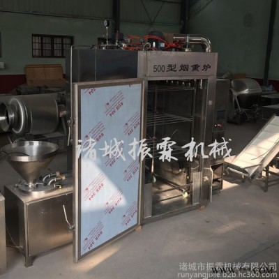 猪牛肉干肉粒全自动烟熏烘干炉   肉类熏肉烘干机厂家图4