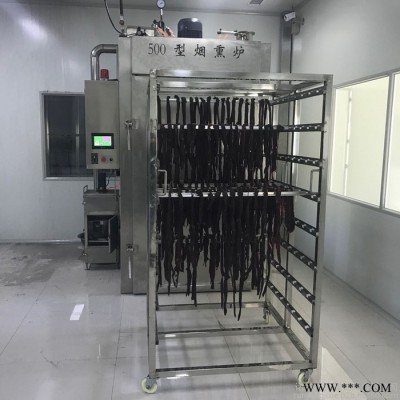 猪牛肉干肉粒全自动烟熏烘干炉   肉类熏肉烘干机厂家图2