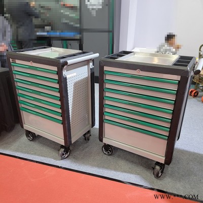 恒泰6抽屉工具车 汽修移动工具柜 五金工具零件柜封闭工具箱
